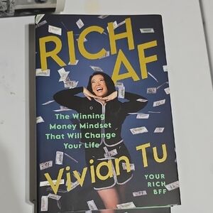 Rich AF Book by Vivian Tu - Blue and Yellow Cover
